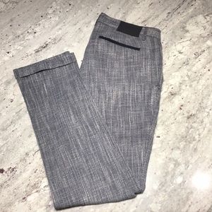 Vince Camuto Navy Scratch Weave Trouser